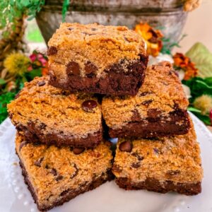 vegan paleo gluten free dairy free healthy brownie cookie brookie bars