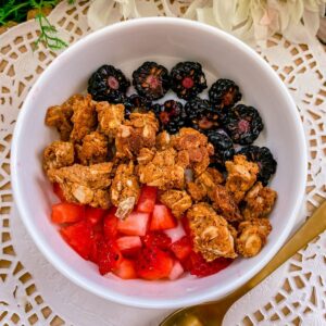 high protein vegan gluten free dairy free healthy homemade granola