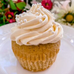 gluten free dairy free vanilla cupcakes with vegan buttercream frosting