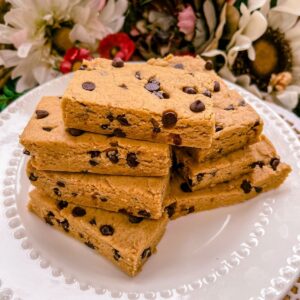 paleo vegan gluten free dairy free healthy tahini protein cookie dough bars