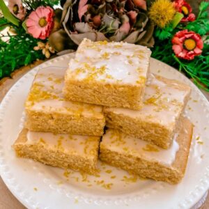 gluten free dairy free lemon cake bars