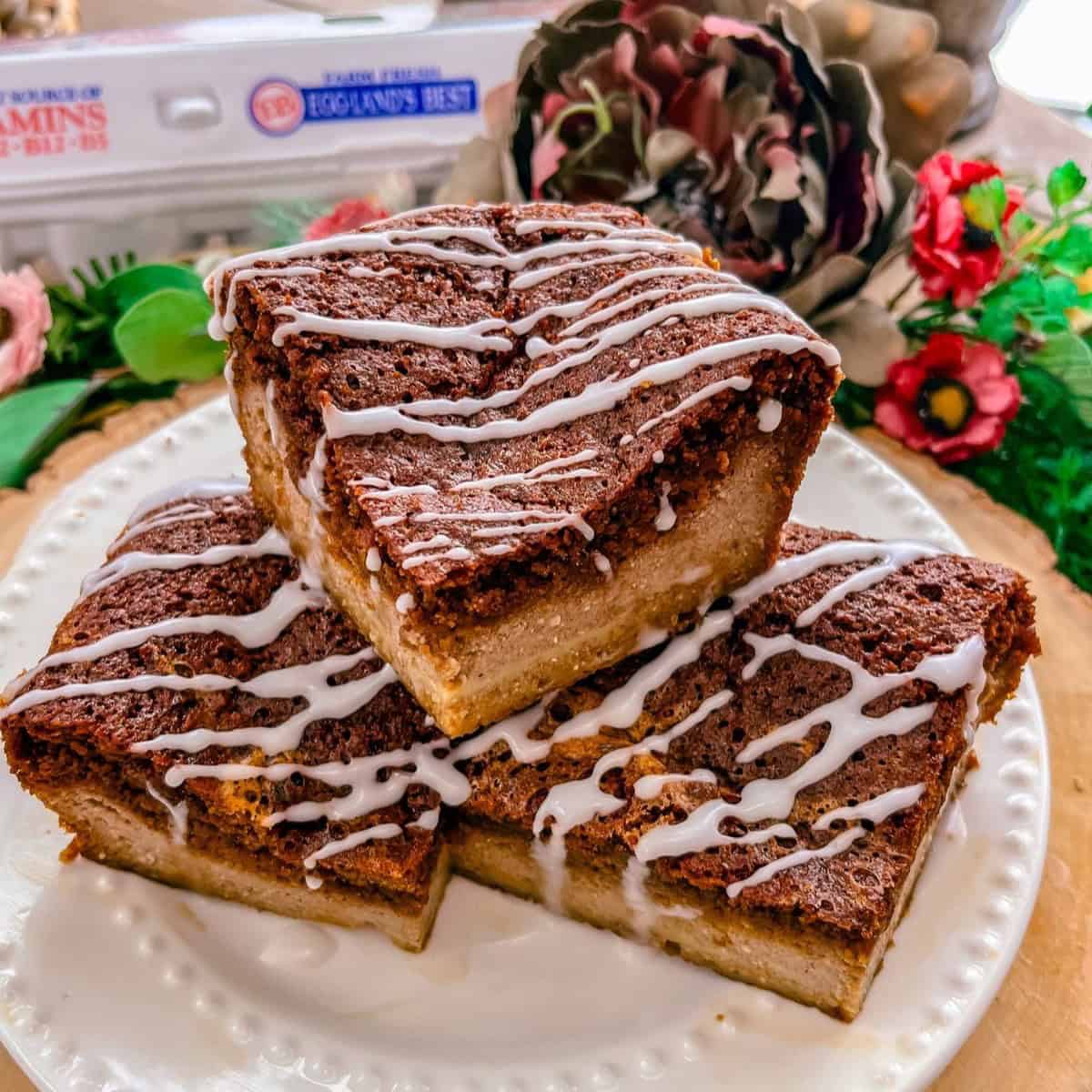 gluten free dairy free gingerbread custard cookie bars