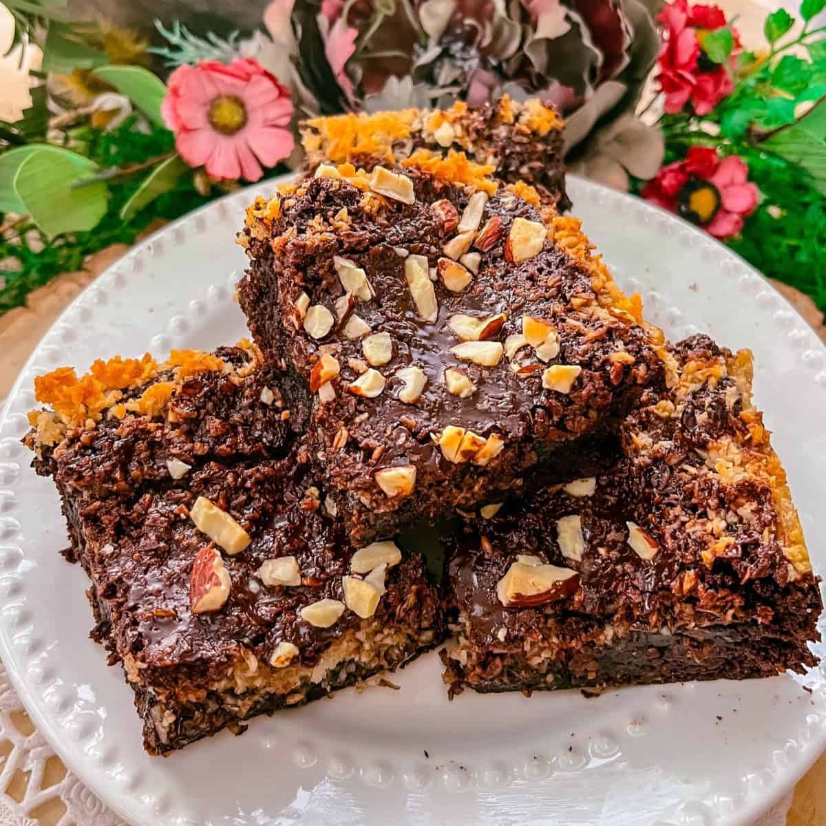 gluten free dairy free almond joy brownies