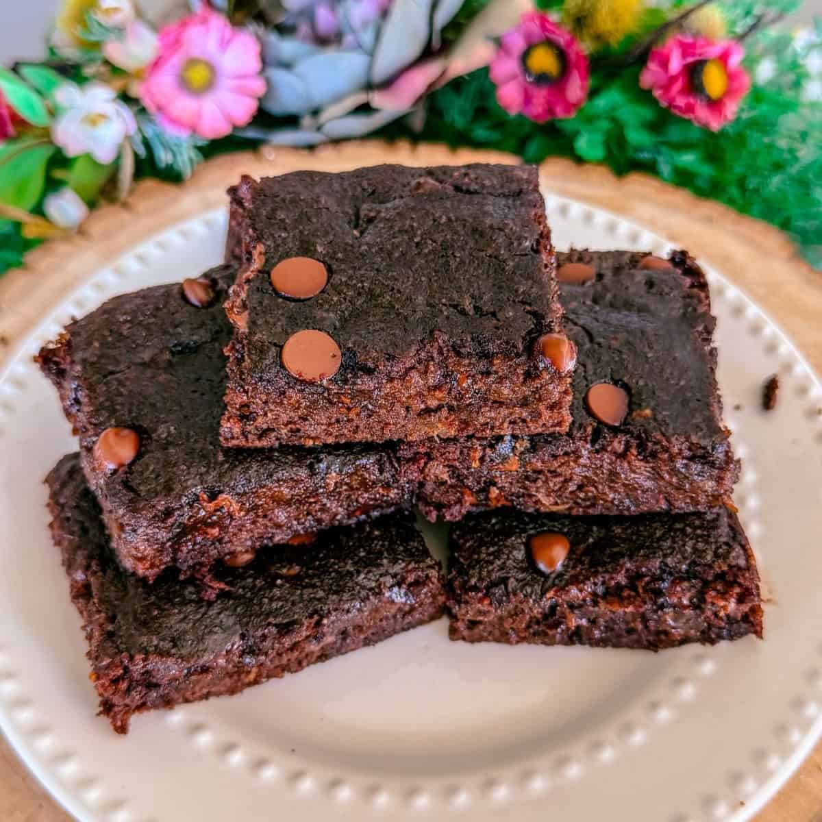 paleo gluten free dairy free refined sugar free fudgy banana brownies