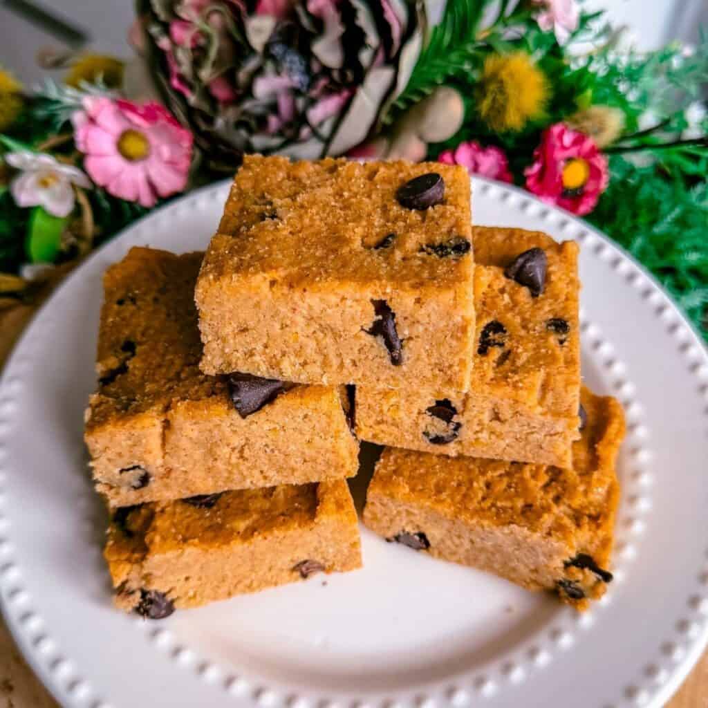 vegan gluten free dairy free healthy protein cookie dough bars