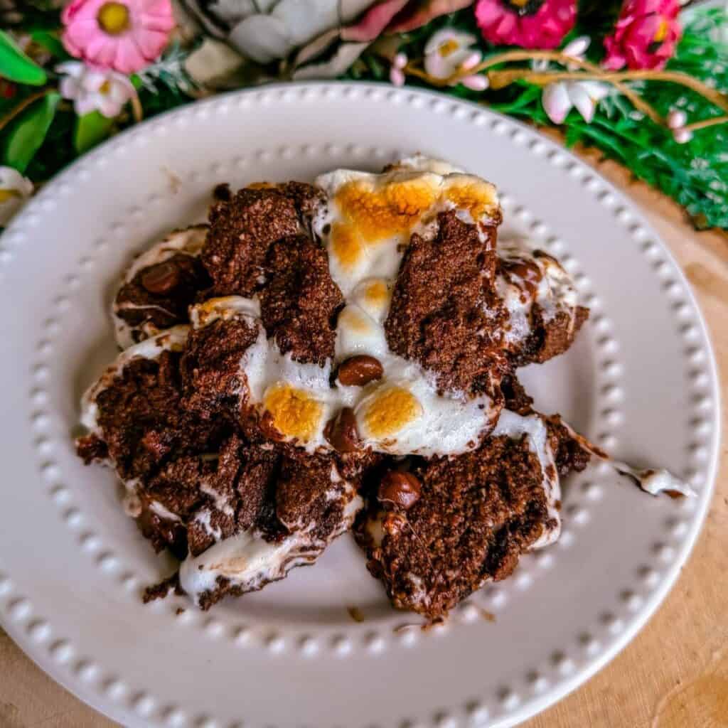 vegan gluten free dairy free smores brownies