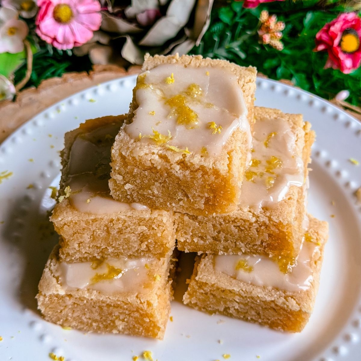 paleo vegan gluten free dairy free lemon cookie bars