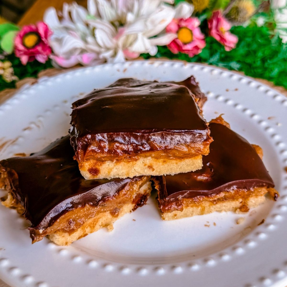 paleo vegan gluten free dairy free protein caramel bars