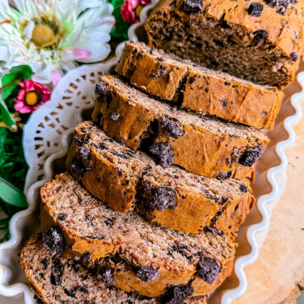 gluten free dairy free healthy cookies and cream banana bread