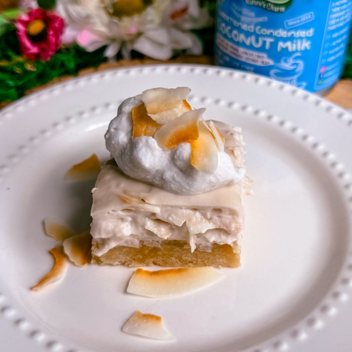 vegan gluten free dairy free healthy coconut cream pie bars