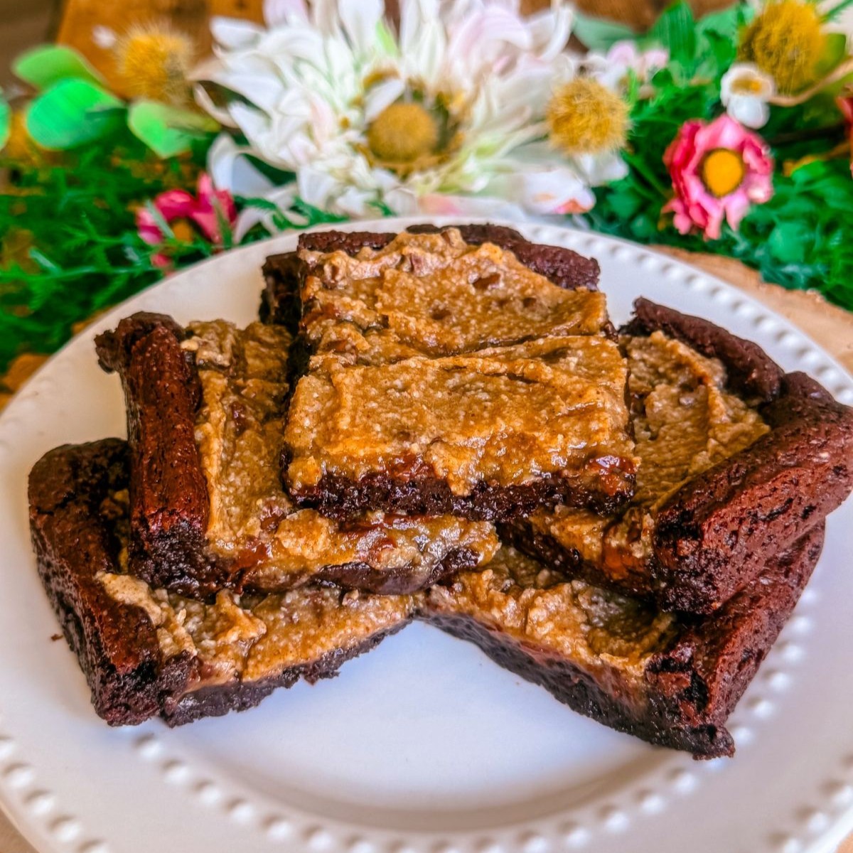 paleo vegan gluten free dairy free healthy cookie dough brownies