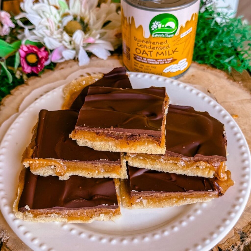 vegan gluten free dairy free no bake homemade twix bars